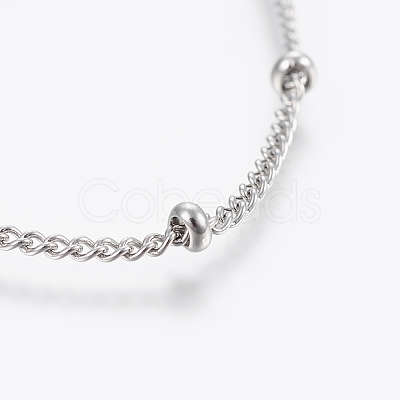 Tarnish Resistant 304 Stainless Steel Anklets AJEW-H013-04P-1