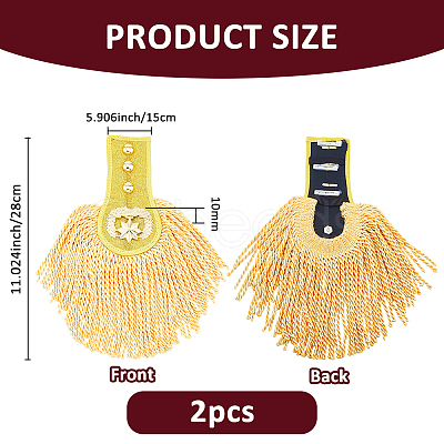 Polyester Tassel Epaulettes AJEW-WH0314-704B-1
