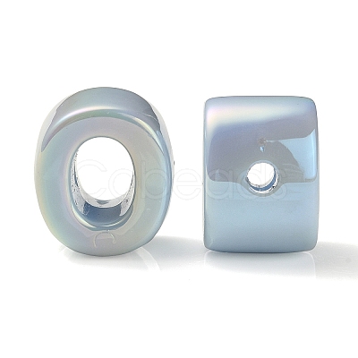 UV Plating Rainbow Iridescent Acrylic Beads OACR-C012-01H-1-1