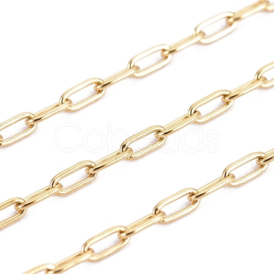 Ion Plating(IP) 304 Stainless Steel Paperclip Chains CHS-F010-01A-G-01-1