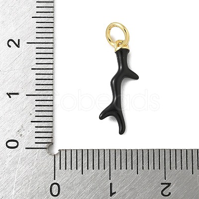 Brass Enamel Pendants KK-C110-29G-01-1
