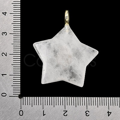 Natural Quartz Crystal Pendants G-Z157-01G-11-1