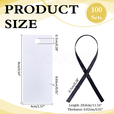 100 Sets Blank Paper Gift Tags CDIS-ME0001-02A-1