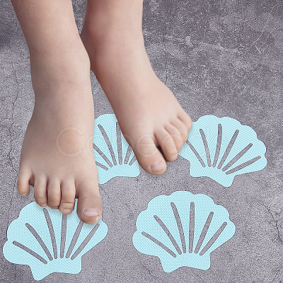 Shell-Shaped Rubber & Plastic Bathtub Non-Slip Stickers AJEW-WH0258-258B-1