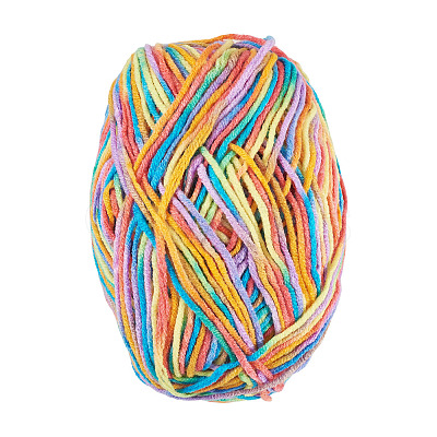 Light Gradient Segment Dyed Polyester Yarn DIY-TADJ0002-005B-1