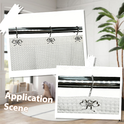 12Pcs Iron with Zinc Alloy Shower Curtain Hook FIND-SP0005-76P-1