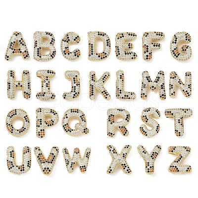 Brass Micro Pave Cubic Zirconia Pendants KK-Z108-01G-1