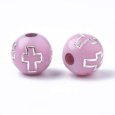 Plating Acrylic Beads PACR-Q113-10E-1