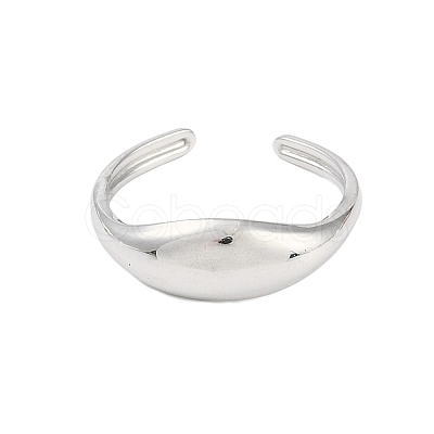 Non-Tarnish 304 Stainless Steel Open Cuff Rings for Women RJEW-C095-07P-1