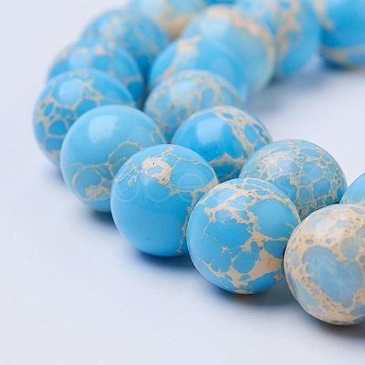 Synthetic Regalite/Imperial Jasper/Sea Sediment Jasper Bead Strands G-P284-02-10mm-1