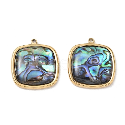 Natural Paua Shell Pendants SA-CBA11D7-14B-G-1