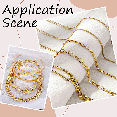 2 Sets 2 Styles Alloy Chain Bracelets & Bangles Set for Women BJEW-SP0001-34B-1