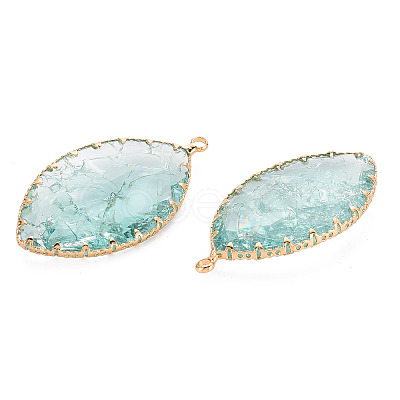 Crackle Glass Pendants GLAA-Q088-016-1