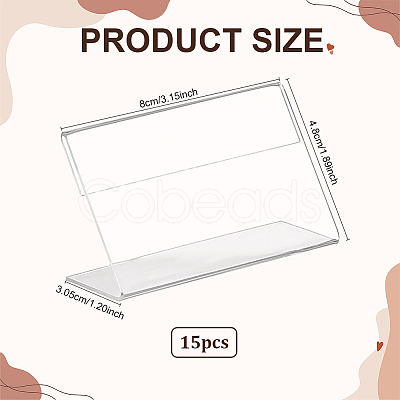 15Pcs Acrylic Price Tags ODIS-ME0001-04-1