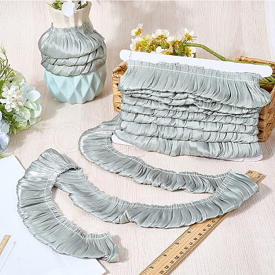 5M Double Layer Polyester Pleated Lace Ribbon OCOR-CY0001-41B-1