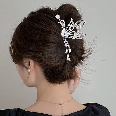 2Pcs 2 Colors Metal Claw Hair Clips AJEW-DJ0001-25-1
