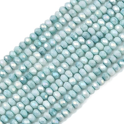 Electroplate Rondelle Glass Beads Strands GL-T021-2x2.5mm-17-23-1