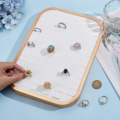 PU Leather and Wood Organizer Ring Display Trays ODIS-PH0009-15A-1