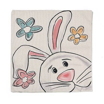 Easter Theme Linen Throw Pillow Covers AJEW-H146-01A-1