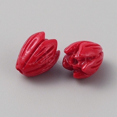 Opaque Resin Flower Rose Beads LS-RESI-TAC0022-01B-1