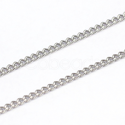 Tarnish Resistant 304 Stainless Steel Curb Chains CHS-O005-21C-1