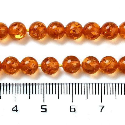 Resin Imitation Amber Beads Strands RESI-Z017-01A-1