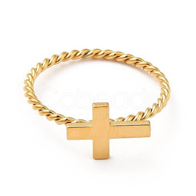 304 Stainless Steel Signet Finger Ring RJEW-P036-01G-A-1