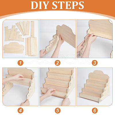 2 Bags 4-Slot Wood Display Risers ODIS-UN0001-18-1