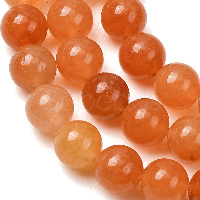 Natural Red Aventurine Beads Strands G-H067-A02-8MM-1