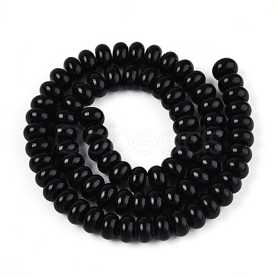 Opaque Solid Color Glass Beads Strands GLAA-ZX008-8mm-18F-1