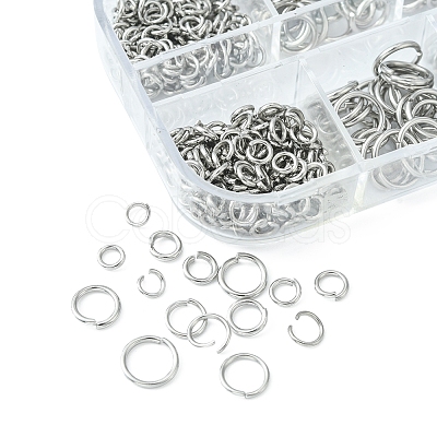 865Pcs 12 Styles 304 Stainless Steel Open Jump Rings STAS-YW0002-60-1