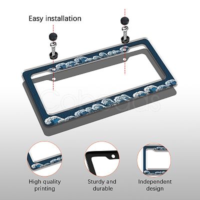 Aluminum Alloy Decoration Frame AJEW-WH0442-006-1