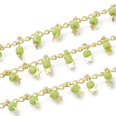 Handmade Glass Beaded Chains CHC-E019-09H-G-1