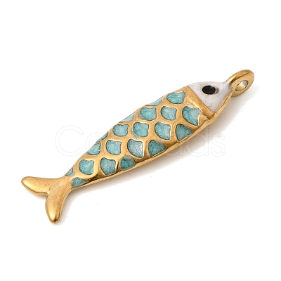 304 Stainless Steel Enamel Pendants STAS-B128-52G-1