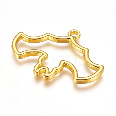 Zinc Alloy Open Back Bezel Pendants PALLOY-D199-16G-1