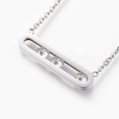 304 Stainless Steel Pendant Necklaces NJEW-P206-20P-1