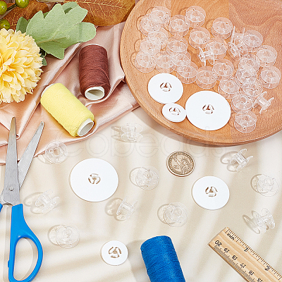 30Pcs Plastic Sew Embroidery Bobbin ODIS-FG0002-88-1