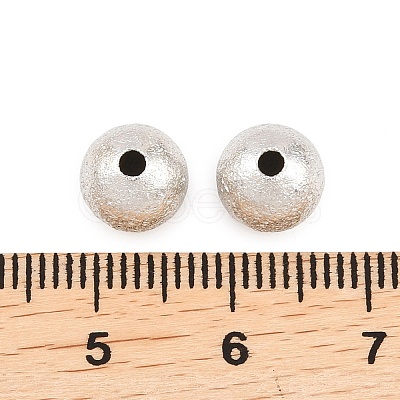 Brass Textured Beads KK-R012-8mm-P-1