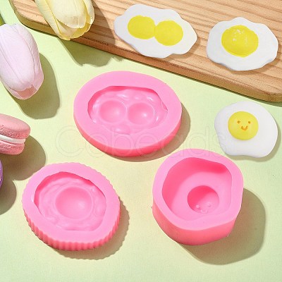 3Pcs 3 Styles Poached Egg Silicone Molds DIY-CJ0002-30-1