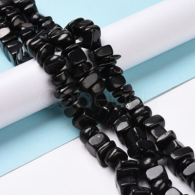 Natural Shungite Stone Beads Strands G-G925-04A-1