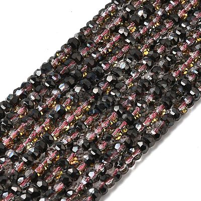 Electroplate Glass Beads Strands GLAA-Q105-03S-1