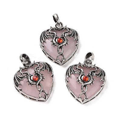 Natural Rose Quartz Pendants G-A207-01AS-04-1