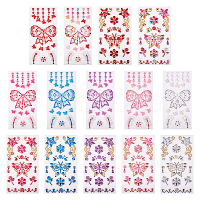14Sheets 14 Colors Plastic Sticker FIND-TA0005-03-1