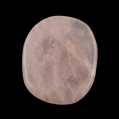 Oval Natural Rose Quartz Palm Stone G-R270-55-1