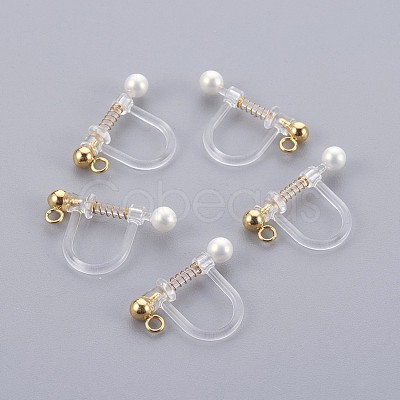 Plastic Clip-on Earring Findings X-STAS-P221-24G-1