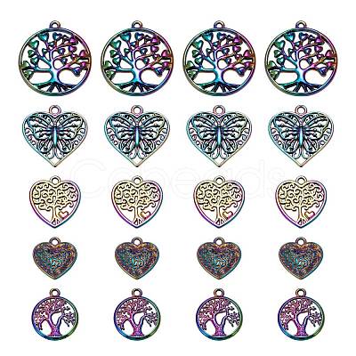 20Pcs 5 Style Alloy Pendants FIND-LS0001-25MC-1