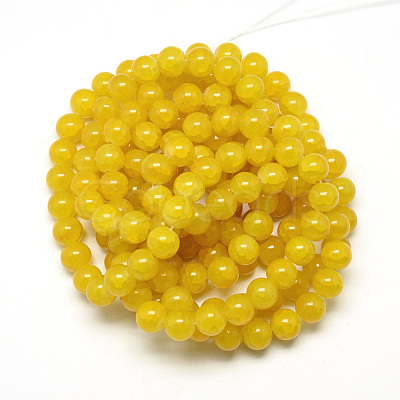 Baking Paint Crackle Glass Bead Strands LS-DGLA-Q023-8mm-YS28-1
