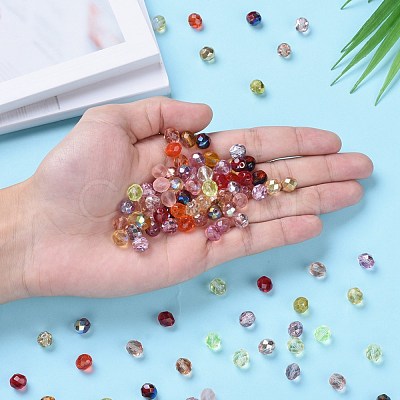 Electroplate & Transparent Czech Glass Beads GLAA-O018-24-1