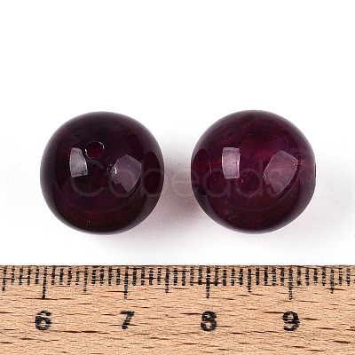 Round Acrylic Imitation Gemstone Beads OACR-R029-16mm-03-1