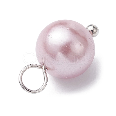 Shell Pearl Dyed Round Charms PALLOY-JF02245-03-1